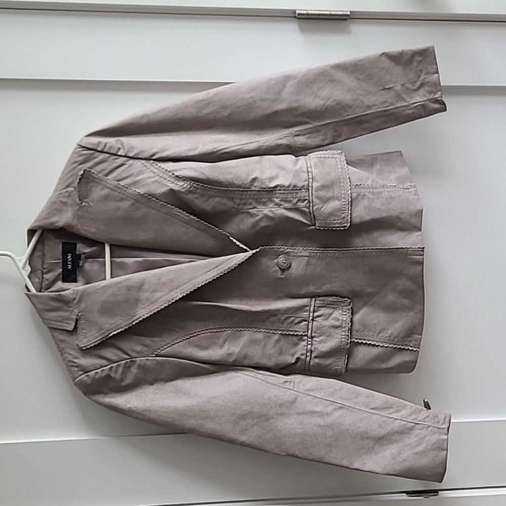 Alfani Genuine Leather Blazer